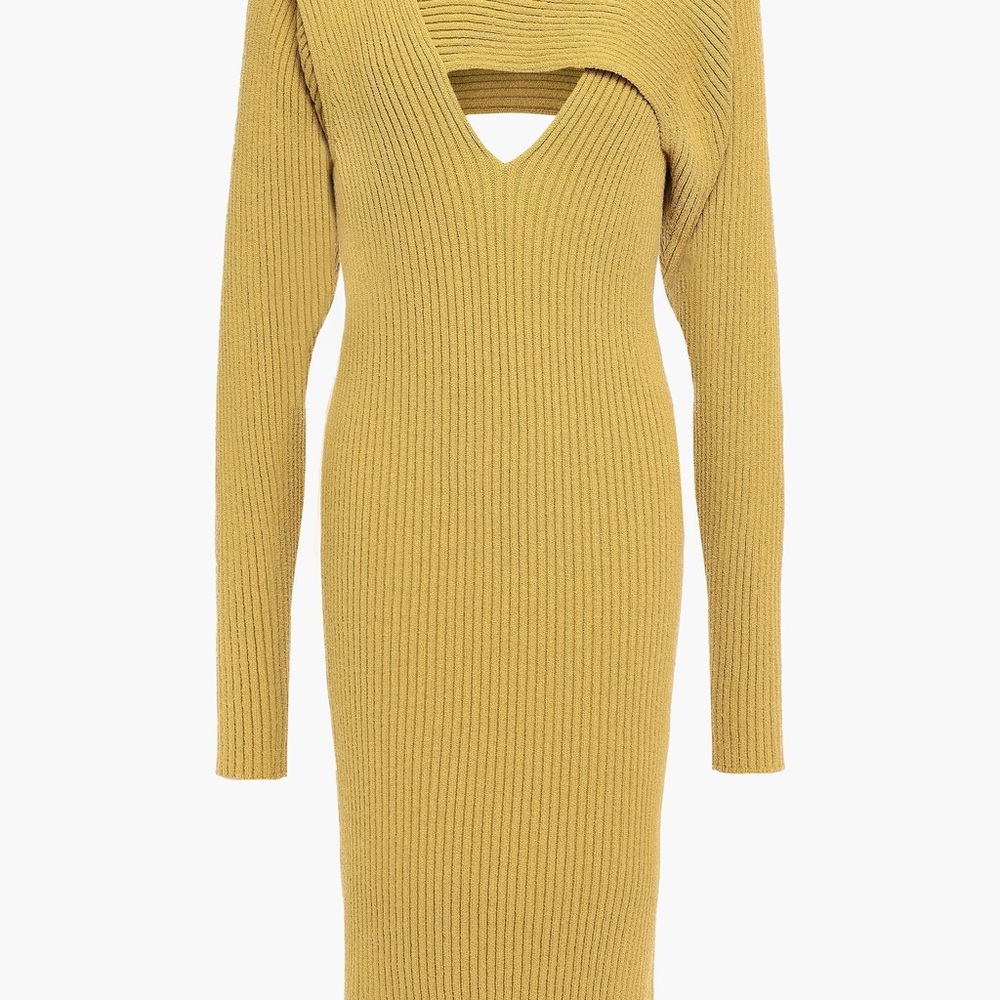 Bottega Veneta Ribbed Knit Cutout Dress Size M